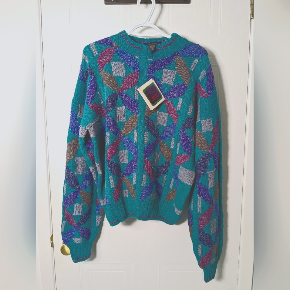 NWT Vintage 90s Grandpa Sweater - Colours‎ by Alexander Julian